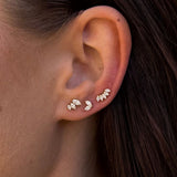 Sparkle Crystal Stud Earrings 18K Gold Plated