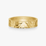 Hammered Band Ring 18K Gold Plated · 4 mm