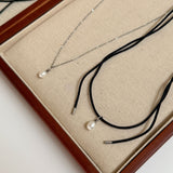 Silver Satin Necklace Cord, 90 cm