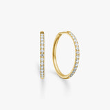 Classic Crystal Creole Hoops 18K Gold Plated 20 mm