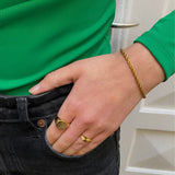 Rope Chain Bracelet 18K Gold Plated · 3 mm