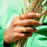 Star Classic Dome Ring 18K Gold Plated