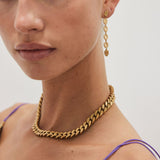 Panzer Facet Necklace, 18K Gold Plated, 10 mm