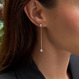 Crystal Teardrop Earrings, 18K Gold Plated
