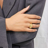 Twist Dome Ring 18K Gold Plated