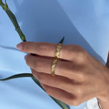 Sun Kiss Band Ring, 18K Gold Plated, 4 mm