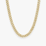 Panzer Faceted Necklace 18K Gold Plated 7 mm
