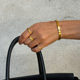 Sun Kiss Band Ring, 18K Gold Plated, 4 mm