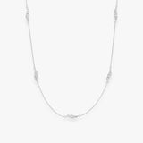 Melted Scoria Charm Necklace, 925 Silver