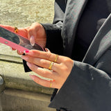 Sun Kiss Band Ring, 18K Gold Plated, 4 mm