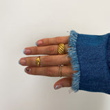 Twist Dome Ring 18K Gold Plated