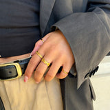 Sun Kiss Band Ring 18K Gold Plated 2 mm