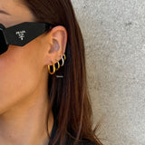 Sun Kiss Creole Hoops 18K Gold Plated 16 mm