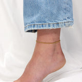 Panzer Facet Anklet, 18K Gold Plated, 3 mm