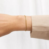 Faceted Curb Chain Bracelet 18K Gold Plated · 3 mm