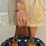 Sun Kiss Band Ring, 18K Gold Plated, 4 mm