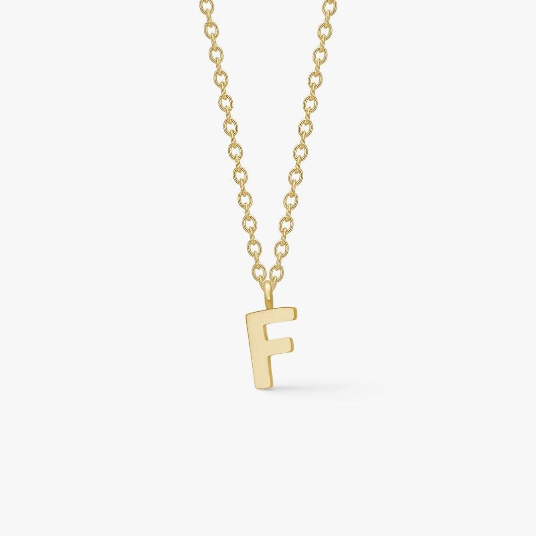 Classic Letter Necklace 18K Gold Plated