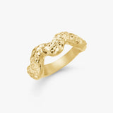 Scoria Wave Ring — Small 18K Gold Plated