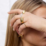 Dome Ring 18K Gold Plated