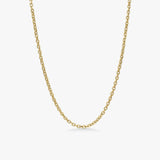 Anchor Facet Necklace, 18K Gold Plated, 3 mm