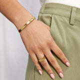 Hamret Oval Signet Ring 18K Gold Plated