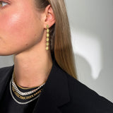 Scoria Dangler Earrings — Long 18K Gold Plated