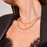 Twisted Necklace, 18K Gold Plated