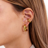 Hammered Classic Hoops 18K Gold Plated 20mm