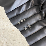 Classic Letter Stud Earrings 925 Silver Mini