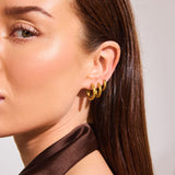 Scoria Hoop Earring Trio 18K Gold Plated · 10 / 12 / 14 mm
