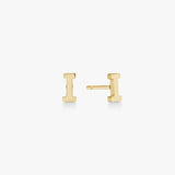 Classic Letter Stud Earrings — Mini 18K Gold Plated