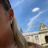 Classic Twist Dome Hoop Earrings, 925 Silver Plated