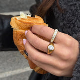 Eternity Crystal Ring, 18K Gold Plated