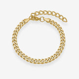 Faceted Armor Bracelet in 18K Gold Plating, 5 mm