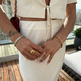 Crystal Bangle 18K Gold Plated · 4 mm