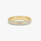 Crystal Band Ring, 18K Gold Plated, 4 mm
