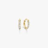 Classic Crystal Helix Hoops, 18K Gold Plated, 8 mm
