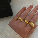 FAM Signet Ring 18K Gold Plated