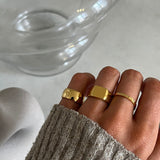 Classic Band Ring, 18K Gold Plated, 8 mm
