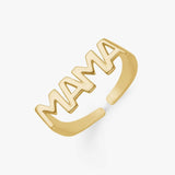 MAMA Signet Ring 18K Gold Plated