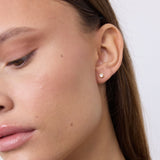 Classic Crystal Stud Earrings 18K Gold Plated 3 mm