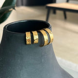 Hammered Classic Hoops 18K Gold Plated 20mm