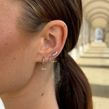 Glow Crystal Stud Earrings, 925 Silver