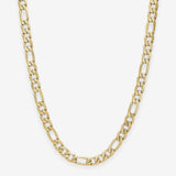 Figaro Necklace, 18K Gold Plated, 7 mm