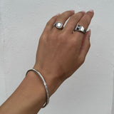 Crystal Bangle, 925 Silver, 4 mm