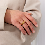 Classic Twist Dome Ring 18K Gold Plated