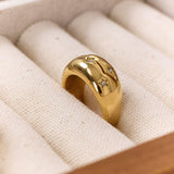 Star Dome Ring 18K Gold Plated