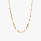 Anchor Facet Necklace, 18K Gold Plated, 4.5 mm