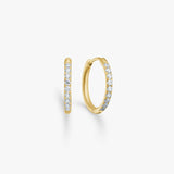 Classic Crystal Creole Hoops 18K Gold Plated 14 mm