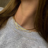 Melted Scoria Charm Necklace 18K Gold Plated